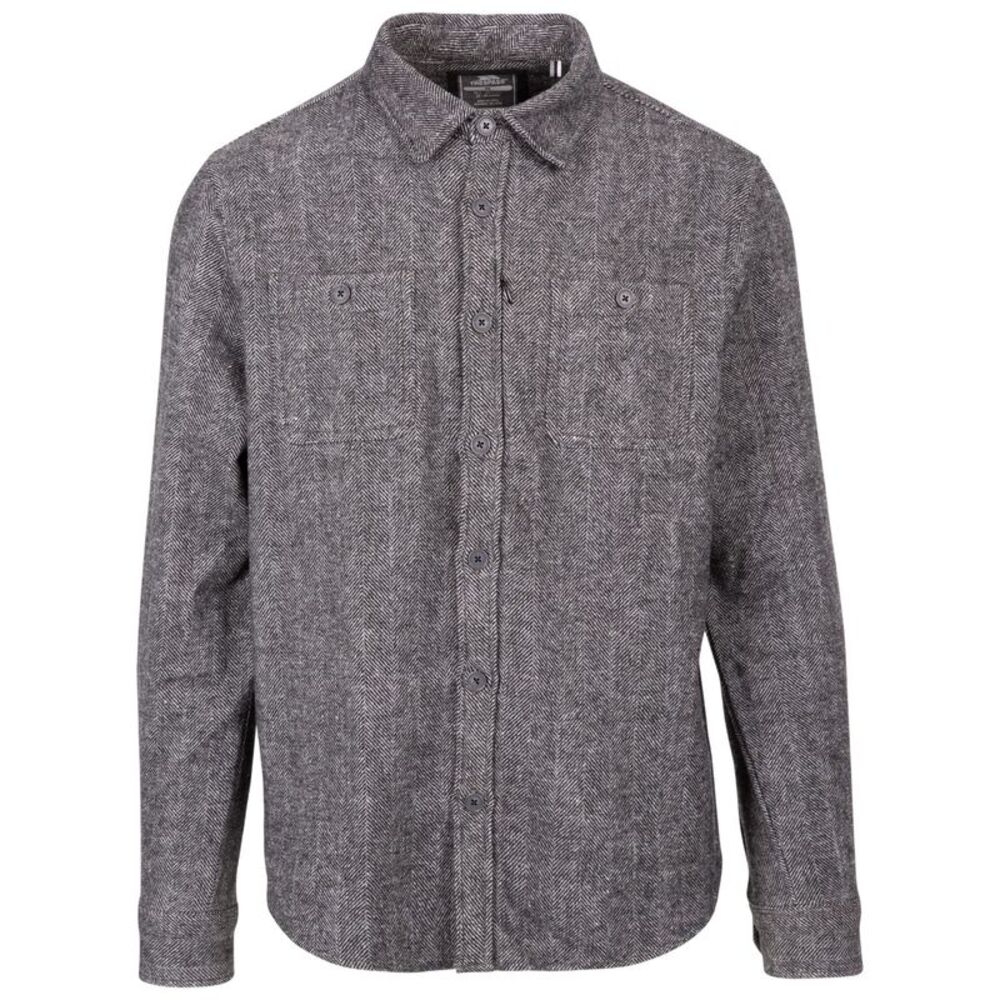 Trespass Mens Plain Collared Shirt / Gray